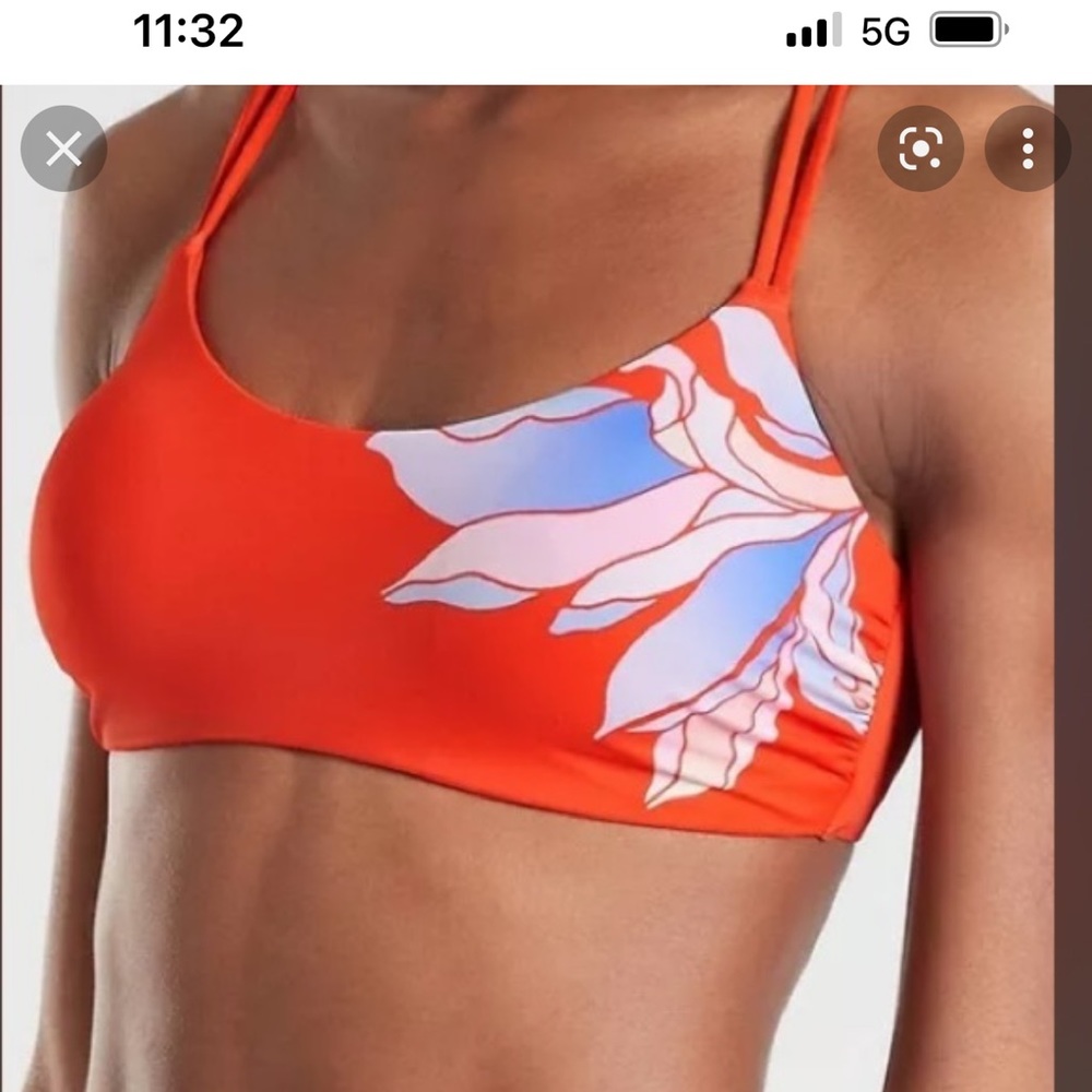 Athleta Vintage Floral Strappy Bikini Top NWT